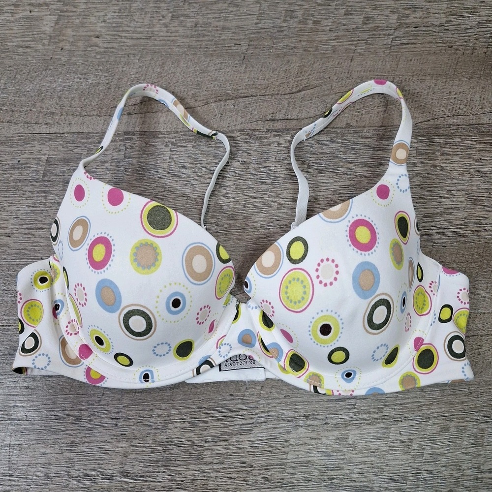 Victoria's Secret 36B Polka-dot Boho Body By Victoria Underwire Y2k